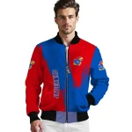 kansas jayhawks urban mark blue bomber jacket best selling