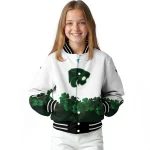 kansas state wildcats clovers pattern white green varsity jacket best selling