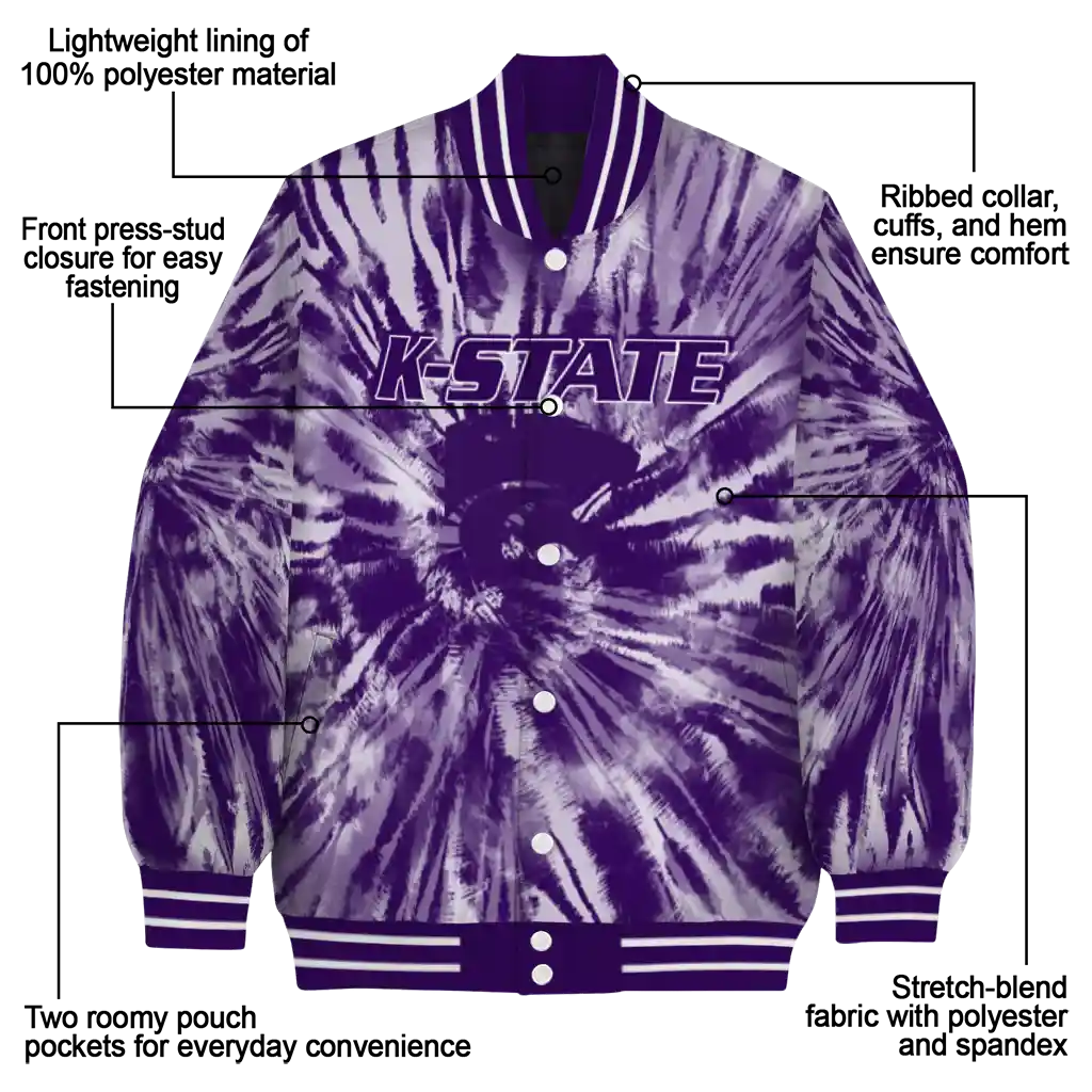 kansas state wildcats dynamic rings purple varsity jacket new arrival kansas state wildcats dynamic rings purple varsity jacket new arrival