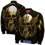 kennesaw state owls skull bite gold black bomber jacket best selling