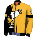 kennesaw state owls snoopy attitude gold bomber jacket best selling