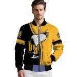 kennesaw state owls snoopy attitude gold bomber jacket best selling