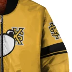 kennesaw state owls snoopy attitude gold bomber jacket best selling