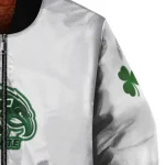 kent state golden flashes clovers pattern white green bomber jacket best selling