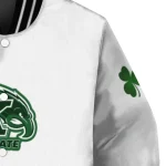 kent state golden flashes clovers pattern white green varsity jacket best selling