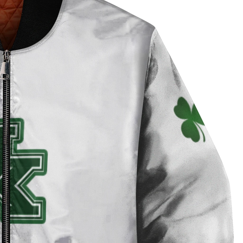 kentucky wildcats clovers pattern white green bomber jacket premium grade kentucky wildcats clovers pattern white green bomber jacket premium grade