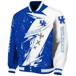 kentucky wildcats ripped bolt blue white varsity jacket best selling