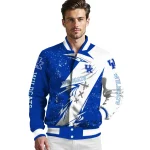 kentucky wildcats ripped bolt blue white varsity jacket best selling