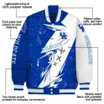 kentucky wildcats ripped bolt blue white varsity jacket best selling