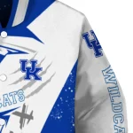 kentucky wildcats ripped bolt blue white varsity jacket best selling