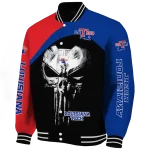 la tech edgy mask blue black varsity jacket best selling