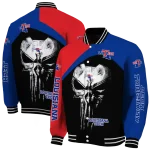 la tech edgy mask blue black varsity jacket best selling