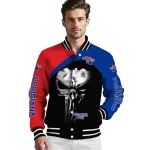 la tech edgy mask blue black varsity jacket best selling