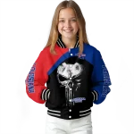 la tech edgy mask blue black varsity jacket best selling