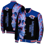 la tech fire skull blue black varsity jacket best selling