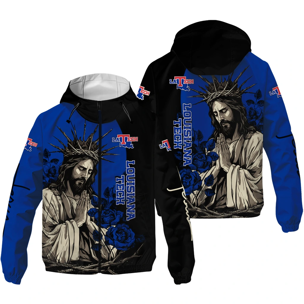 la tech jesus roses blue black windbreaker jacket high quality la tech jesus roses blue black windbreaker jacket high quality