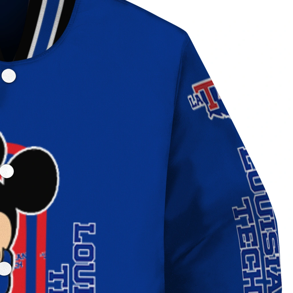 la tech minnie mouse blue varsity jacket premium grade la tech minnie mouse blue varsity jacket premium grade