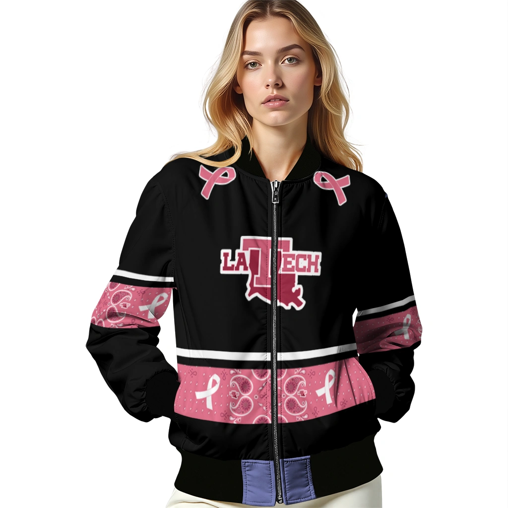 la tech pink ribbon black pink bomber jacket latest model la tech pink ribbon black pink bomber jacket latest model