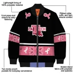 la tech pink ribbon black pink bomber jacket best selling