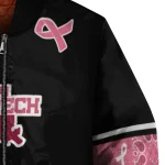 la tech pink ribbon black pink bomber jacket best selling