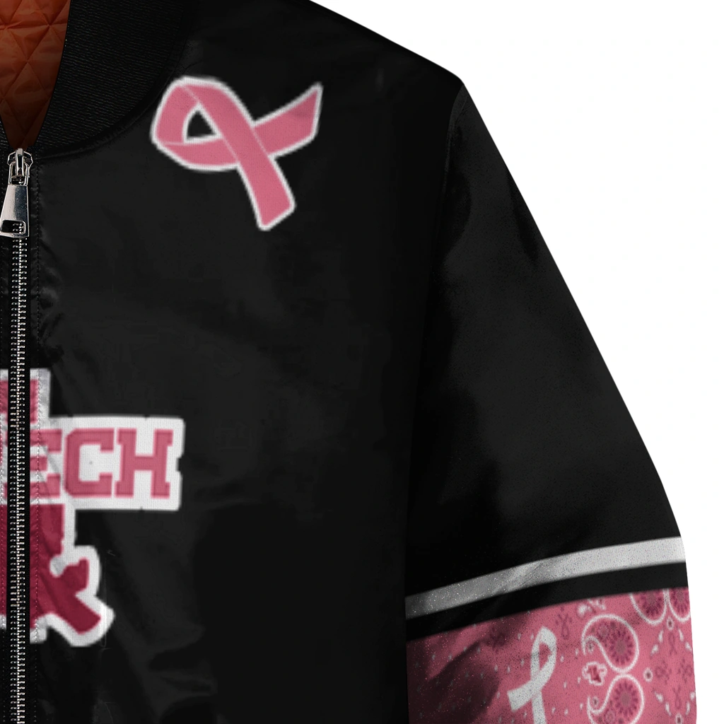 la tech pink ribbon black pink bomber jacket premium grade la tech pink ribbon black pink bomber jacket premium grade