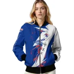 la tech ripped bolt blue white bomber jacket best selling