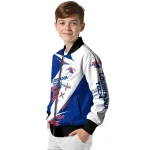 la tech ripped bolt blue white bomber jacket best selling