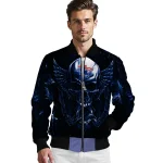 la tech skull bite blue black bomber jacket best selling