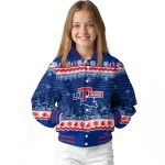 la tech snowy pines blue varsity jacket best selling