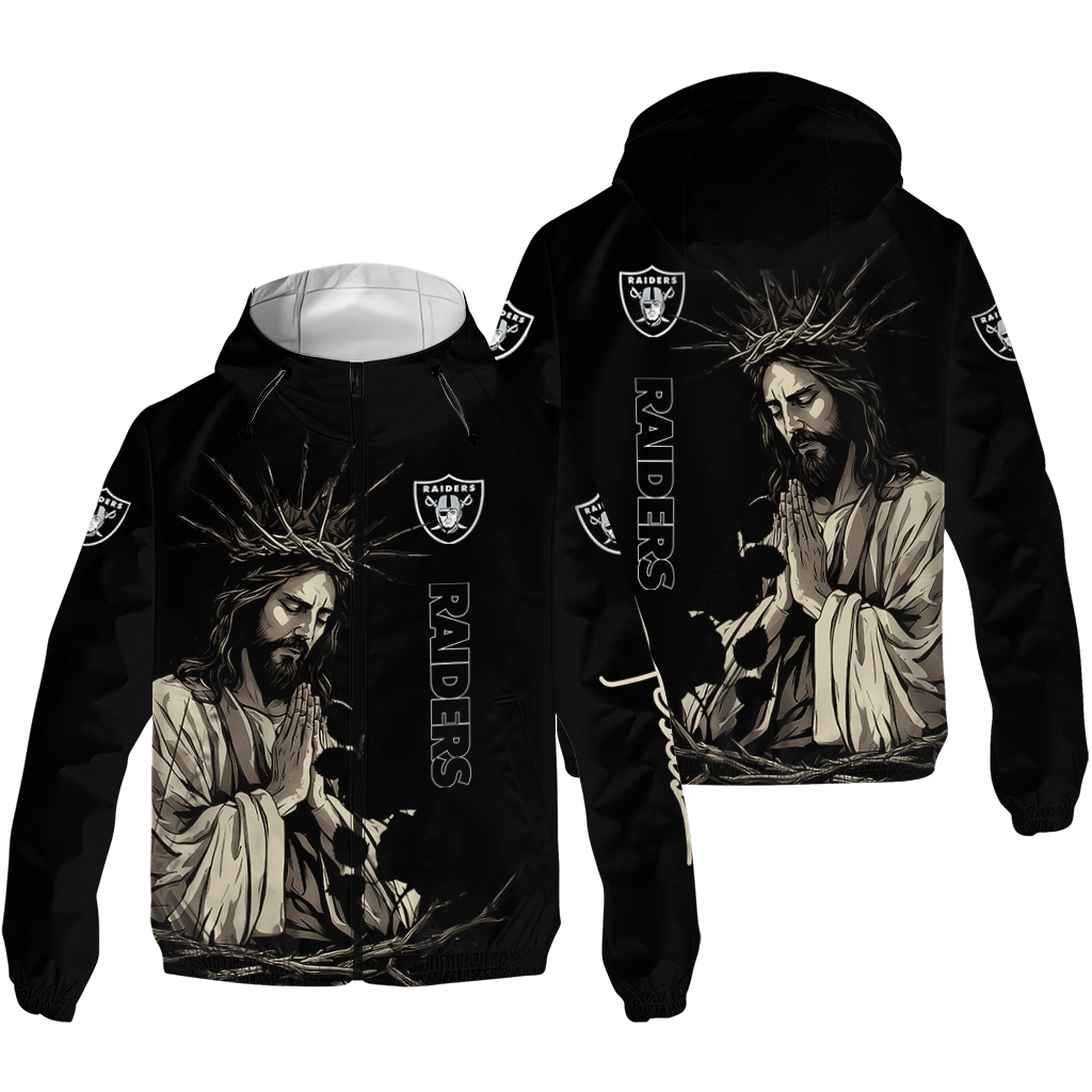 las vegas raiders jesus roses black windbreaker jacket high quality las vegas raiders jesus roses black windbreaker jacket high quality
