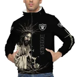 las vegas raiders jesus roses black windbreaker jacket best selling