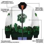 liberty flames clovers pattern white green bomber jacket best selling