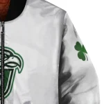 liberty flames clovers pattern white green bomber jacket best selling