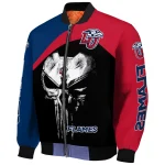liberty flames edgy mask red black bomber jacket best selling