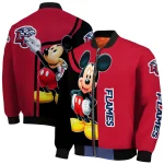 liberty flames mickey mouse red bomber jacket best selling
