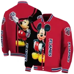 liberty flames mickey mouse red varsity jacket best selling