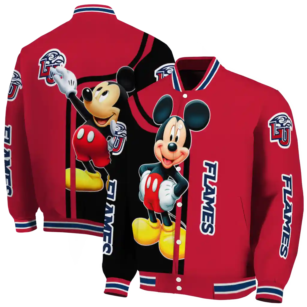 liberty flames mickey mouse red varsity jacket fashion forward liberty flames mickey mouse red varsity jacket fashion forward