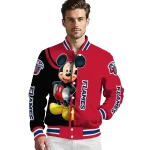 liberty flames mickey mouse red varsity jacket best selling