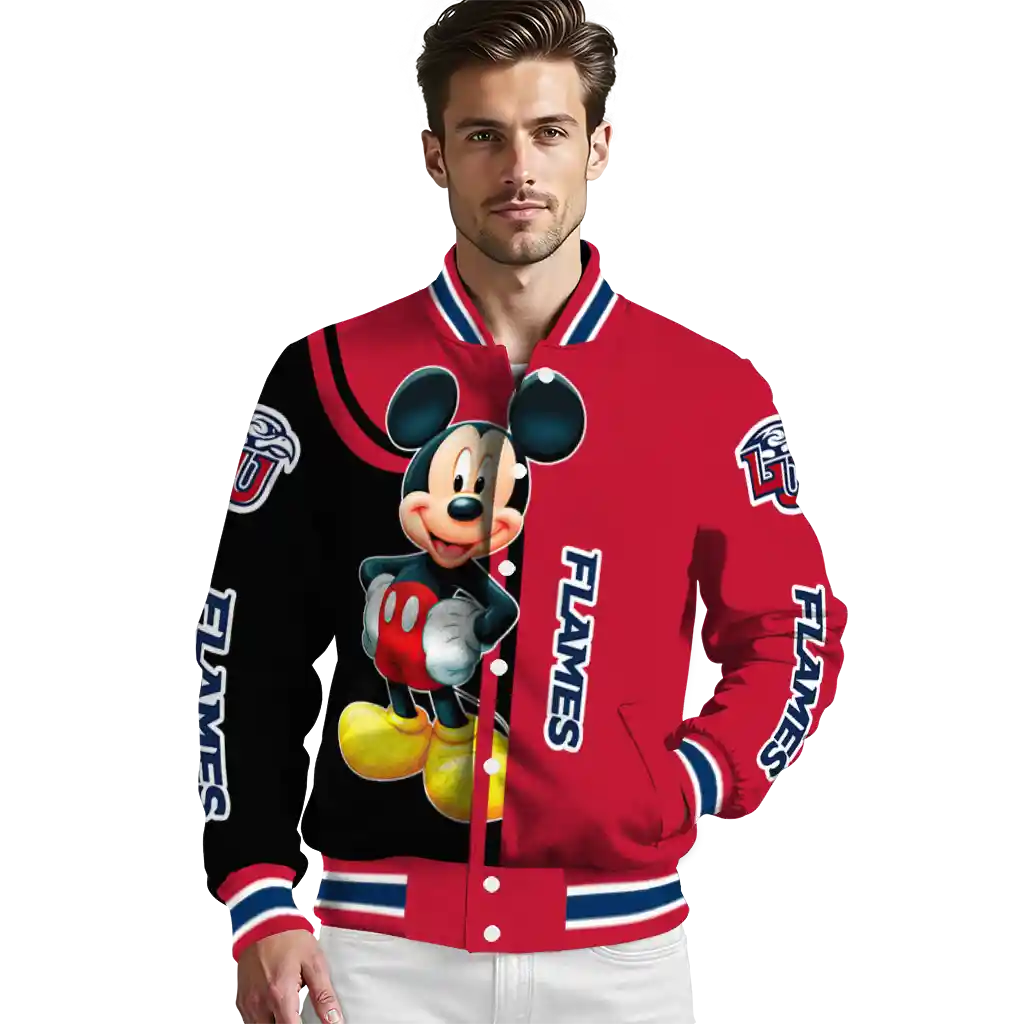 liberty flames mickey mouse red varsity jacket high quality liberty flames mickey mouse red varsity jacket high quality