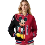 liberty flames mickey mouse red varsity jacket best selling