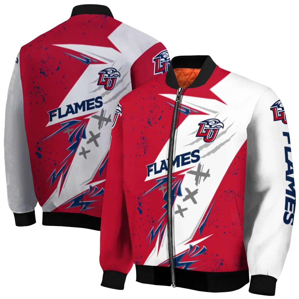 liberty flames ripped bolt red white bomber jacket best selling liberty flames ripped bolt red white bomber jacket best selling