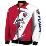 liberty flames ripped bolt red white bomber jacket best selling