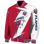 liberty flames ripped bolt red white varsity jacket best selling
