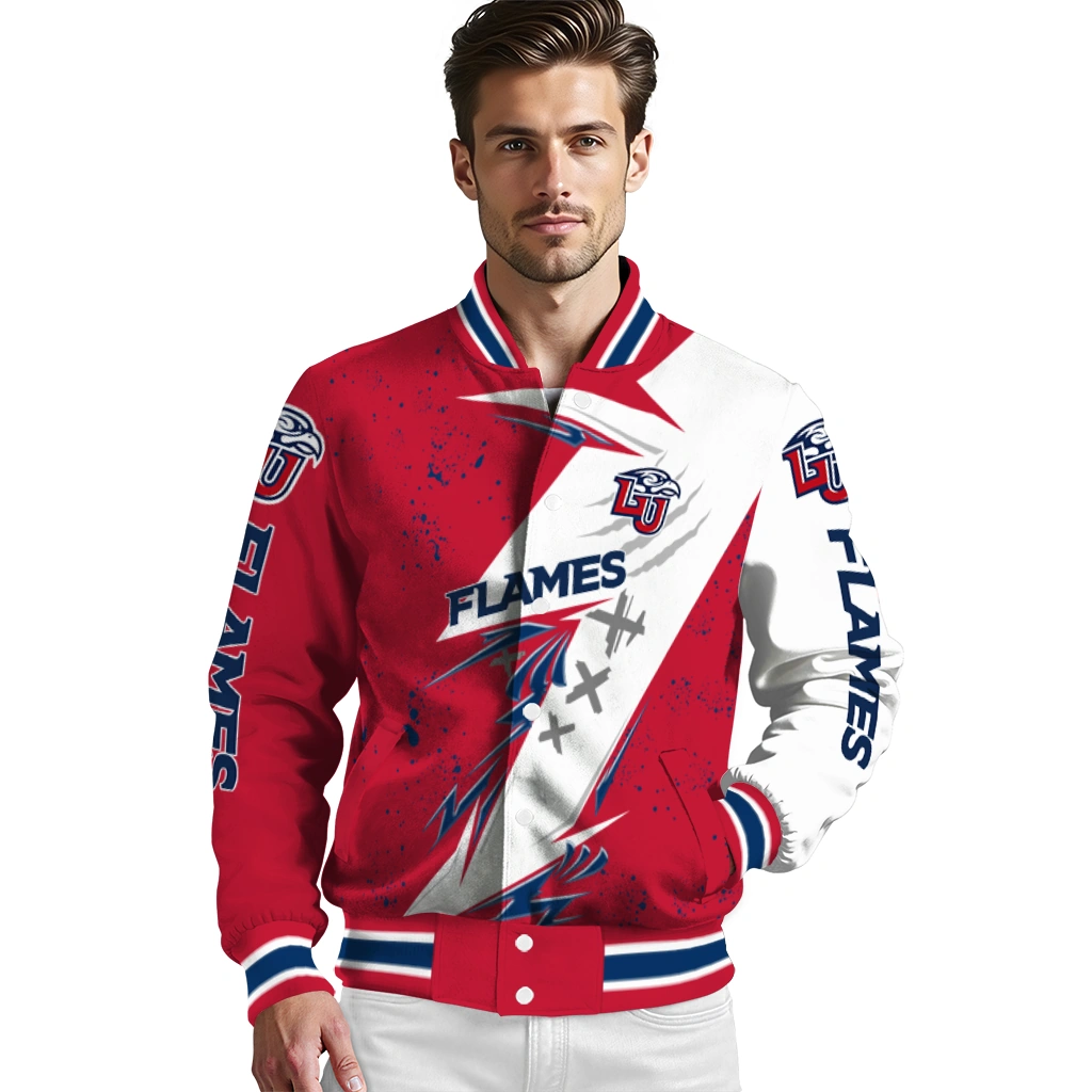 liberty flames ripped bolt red white varsity jacket high quality liberty flames ripped bolt red white varsity jacket high quality