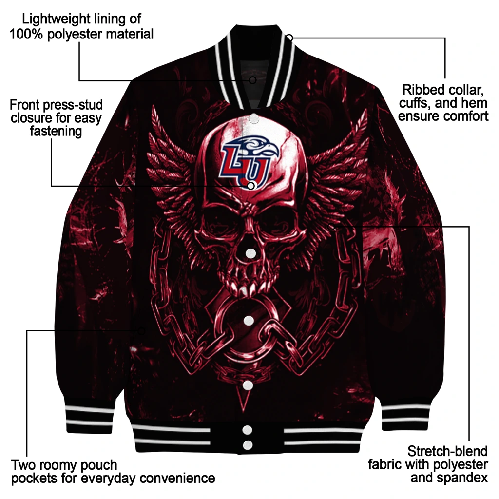 liberty flames skull bite red black varsity jacket new arrival liberty flames skull bite red black varsity jacket new arrival