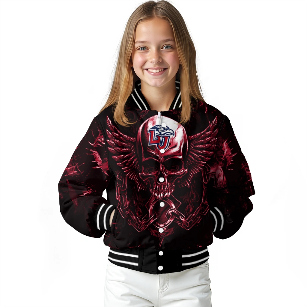 liberty flames skull bite red black varsity jacket top rated liberty flames skull bite red black varsity jacket top rated