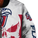 liberty flames skull outline red white bomber jacket best selling