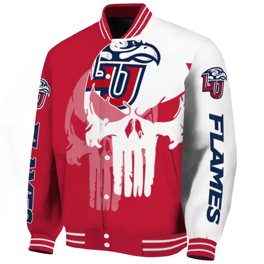 liberty flames skull outline red white varsity jacket best selling liberty flames skull outline red white varsity jacket best selling