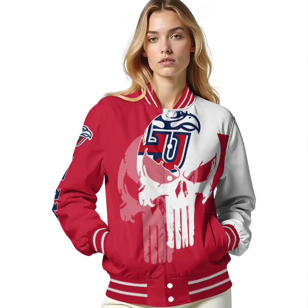 liberty flames skull outline red white varsity jacket latest model liberty flames skull outline red white varsity jacket latest model