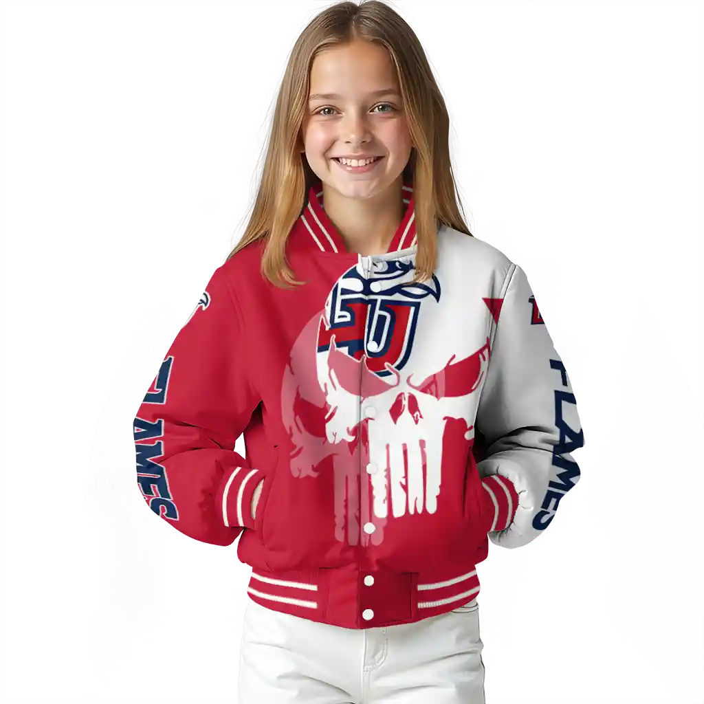 liberty flames skull outline red white varsity jacket top rated liberty flames skull outline red white varsity jacket top rated